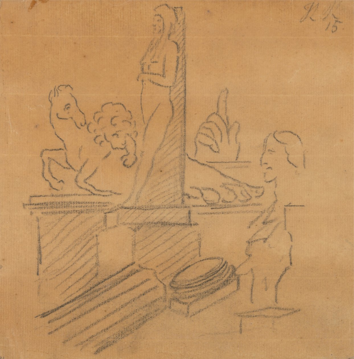 Statuer og ruiner af John Robert Cozens
