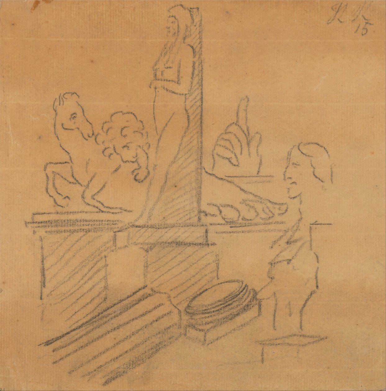 Statuer og ruiner af John Robert Cozens