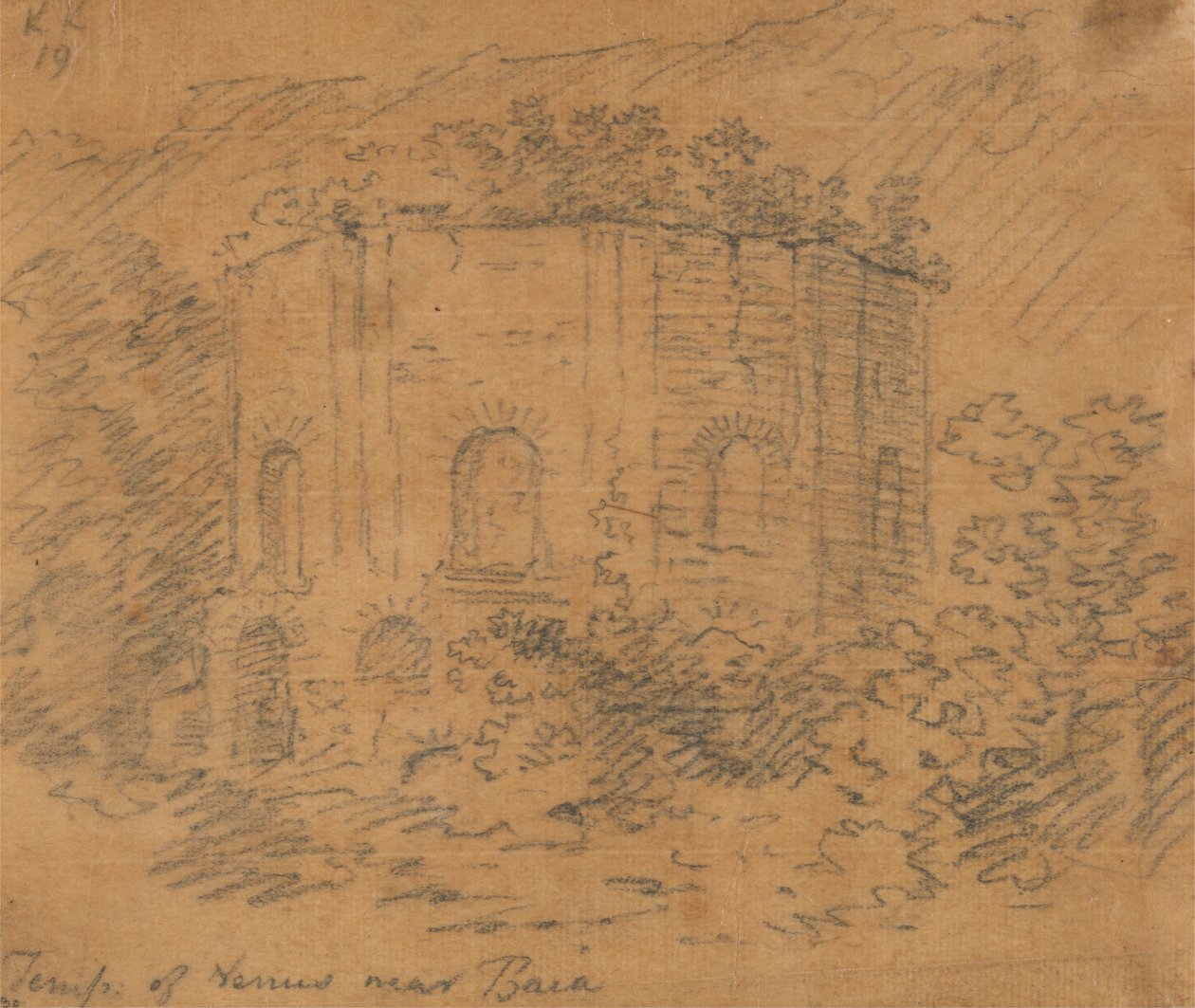 Venustemplet nær Baia af John Robert Cozens