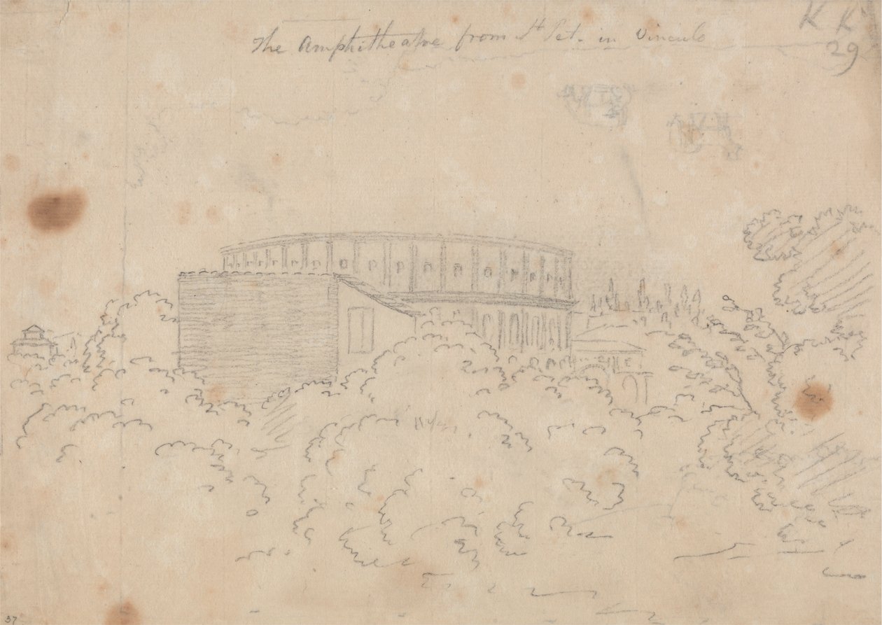 Amfiteatret set fra S. Pietro i Vinculo af John Robert Cozens