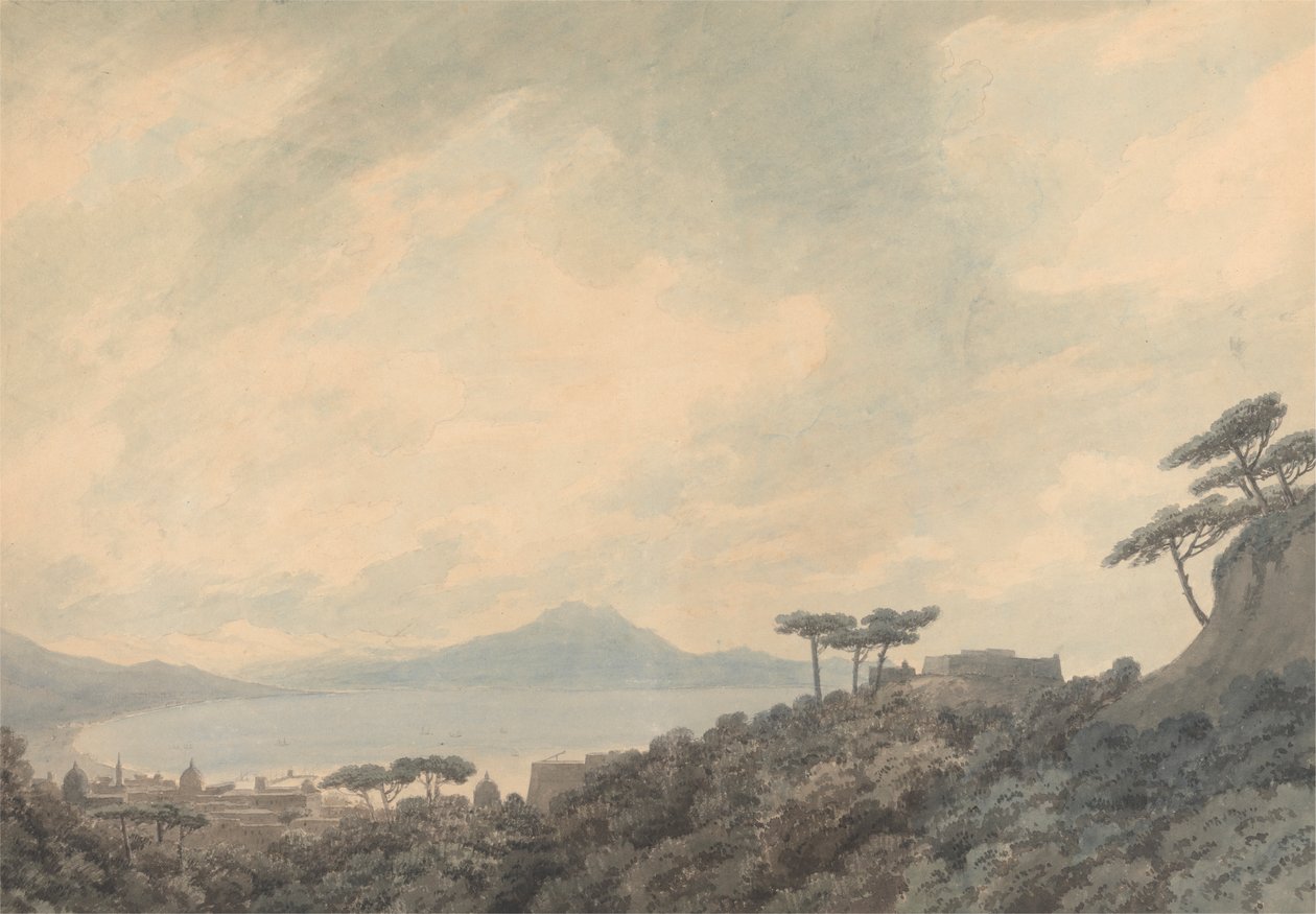Napoli-bugten fra Capodimonte af John Robert Cozens