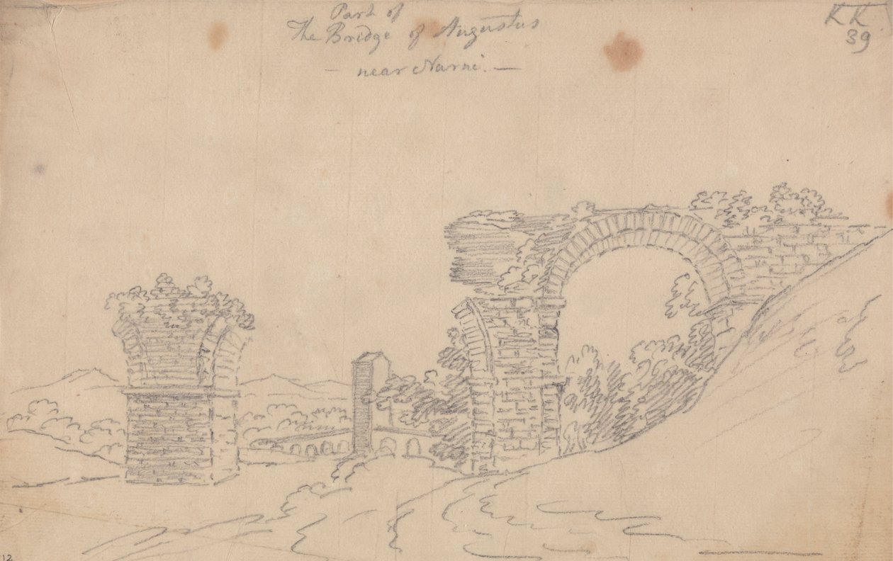 Augustus-broen nær Narni af John Robert Cozens