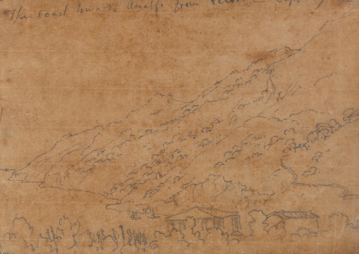 Kysten mod Amalfi fra Vietri, 19. september af John Robert Cozens