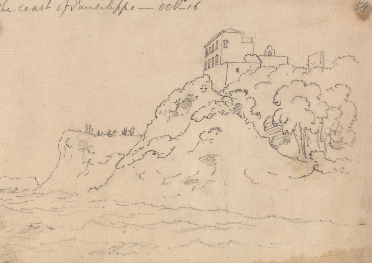 Kysten af Posillipo, 16. oktober af John Robert Cozens