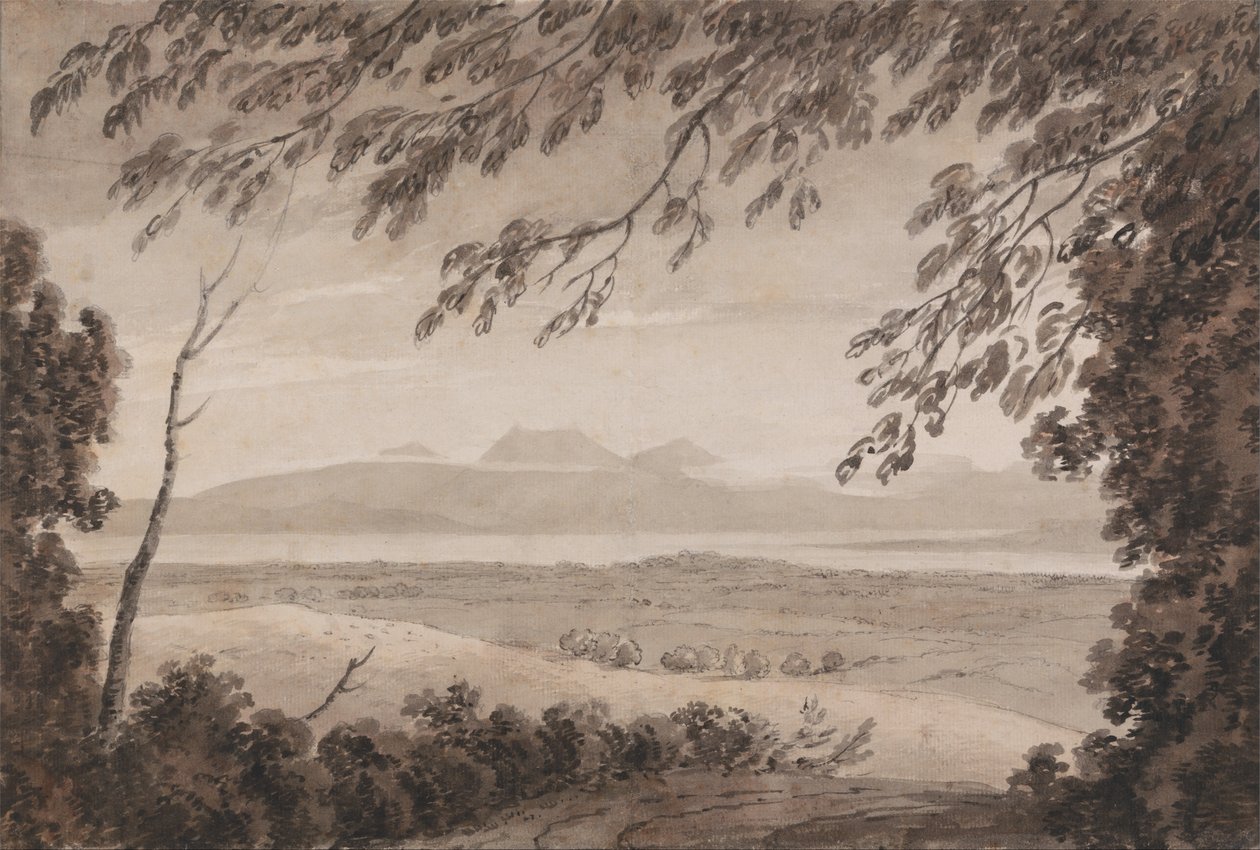 Genèvesøen set fra kantonen Bern af John Robert Cozens