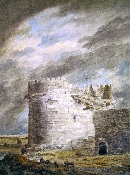 Cecilia Metellas grav, Capo di Bore, nær Rom (blyant og akvarel på papir) af John Robert Cozens