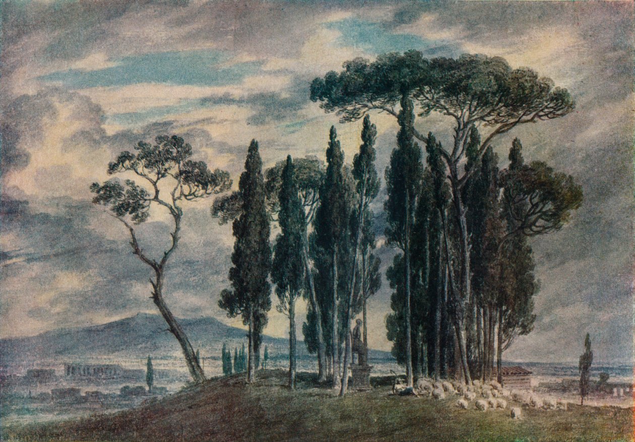 Villa Negroni, 1700-tallet af John Robert Cozens