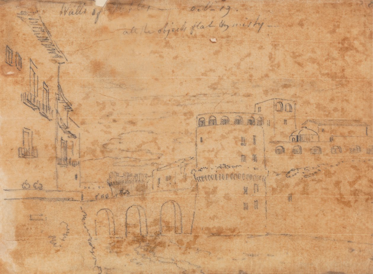 Murene i Napoli, 19. oktober af John Robert Cozens