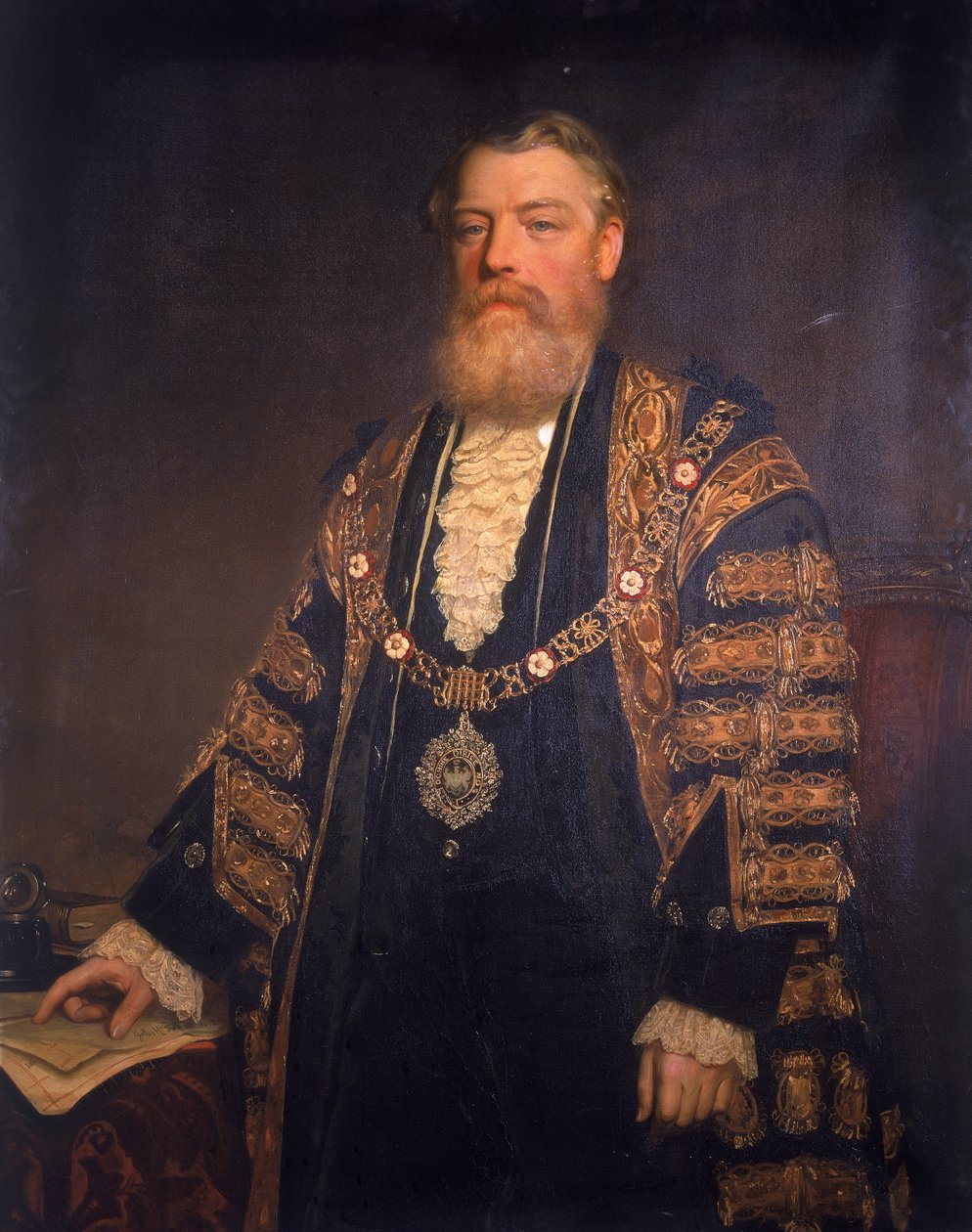 Sir Henry Edmund Knight. 1883 af John Robert Dicksee