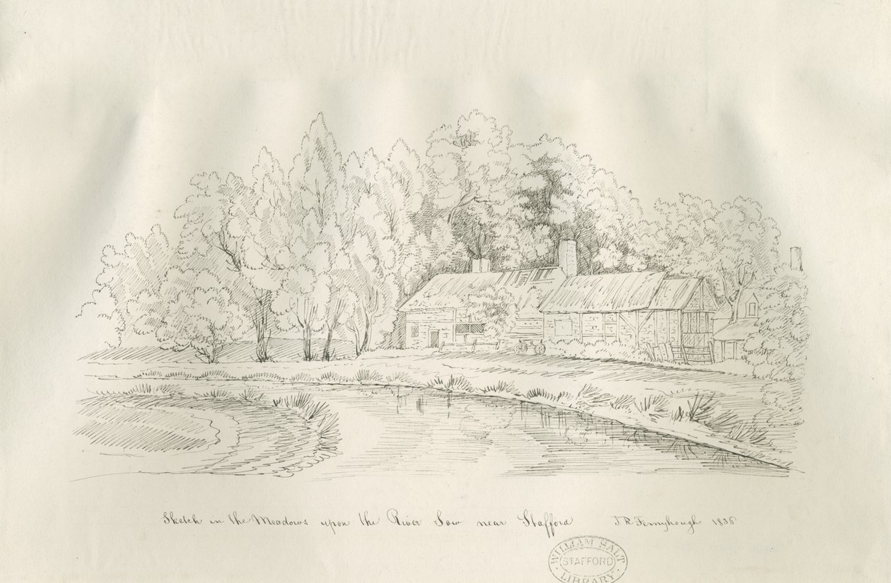 Stafford - River Sow: pen- og blæktegning af John Robert Fernyhough
