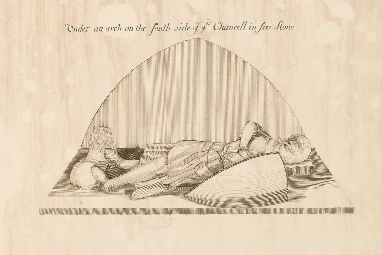 Swynnerton Church - Billede: pen- og blæktegning, nd [1800-tallet] af John Robert Fernyhough
