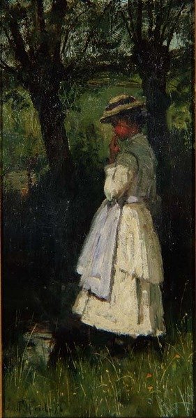 Pige ved en flod af John Robertson Reid