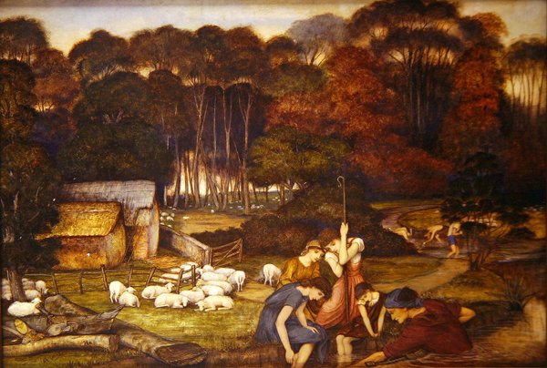 Efterår, ca. 1879 (akvarel på papir) af John Roddam Spencer Stanhope