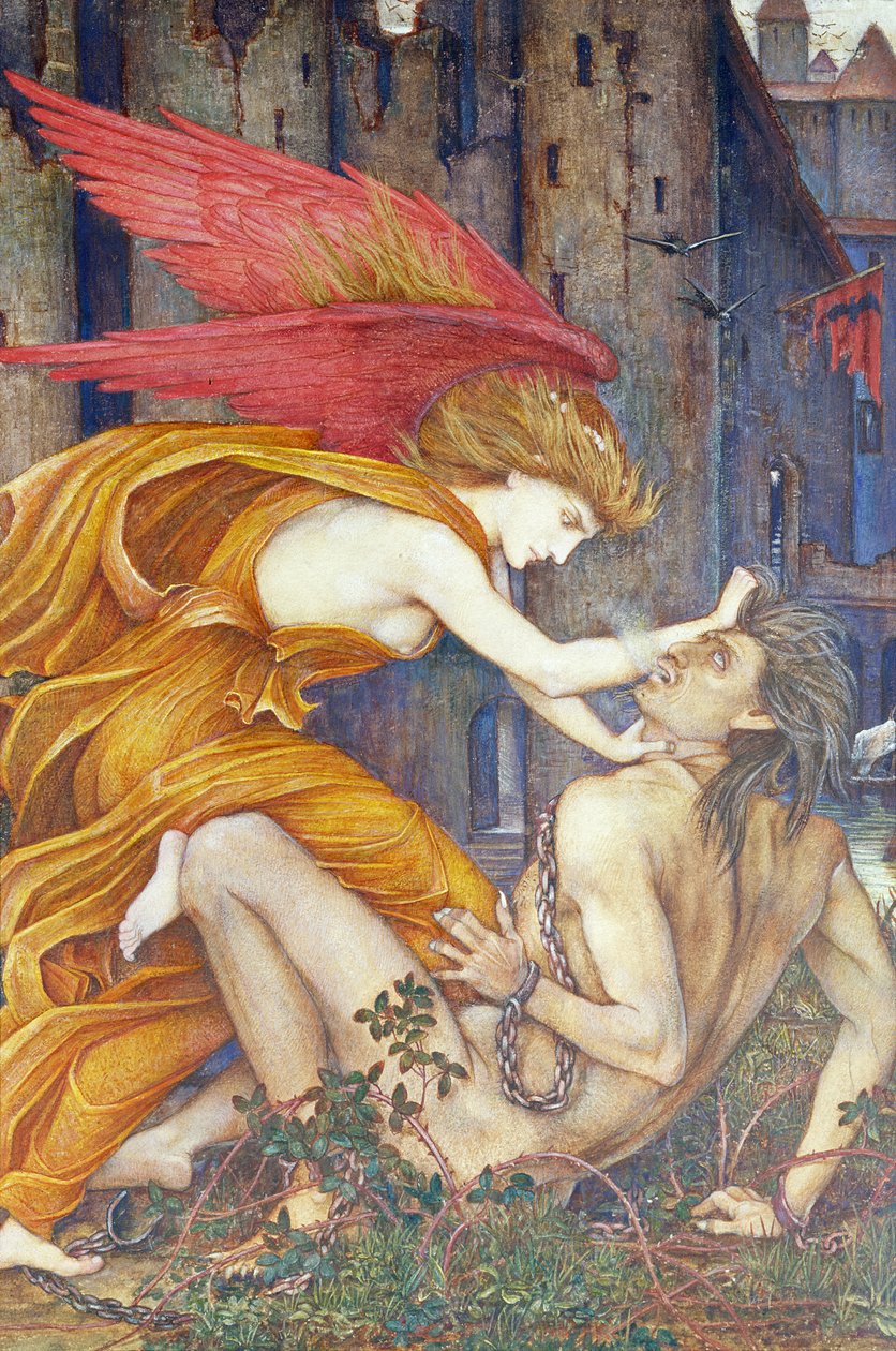 Viden kvæler uvidenhed (akvarel) af John Roddam Spencer Stanhope