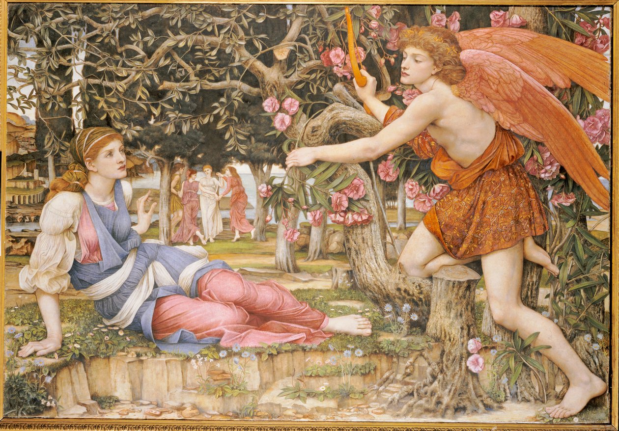 Kærligheden og Jomfruen, 1877 af John Roddam Spencer Stanhope
