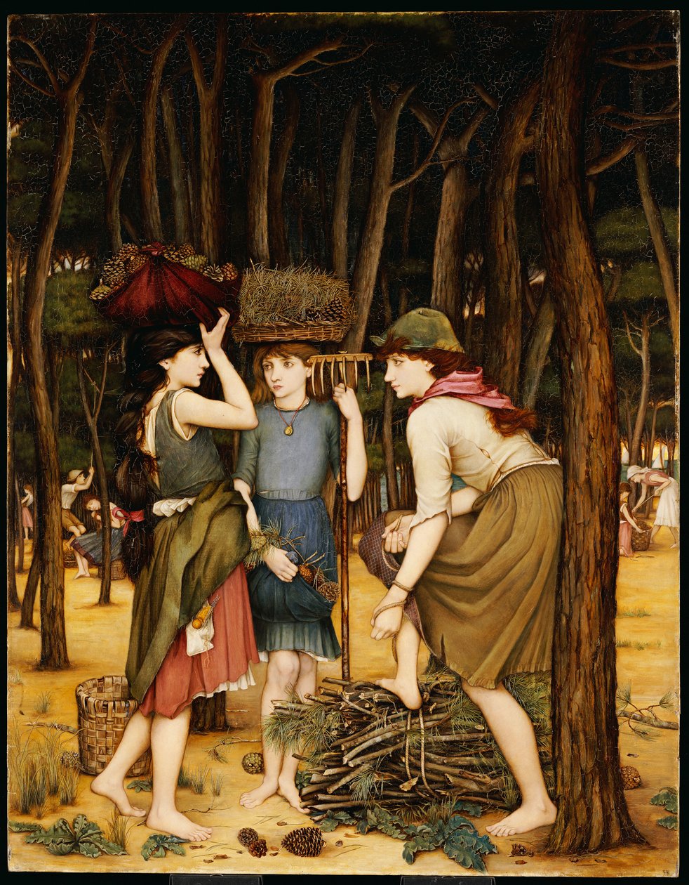 Pine Woods ved Viareggio af John Roddam Spencer Stanhope