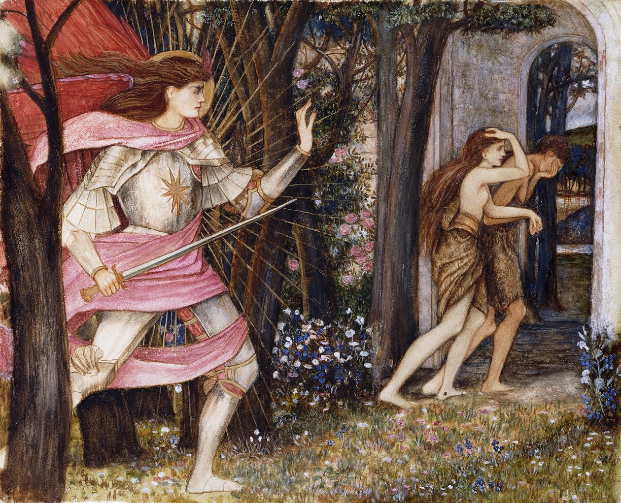 Uddrivelsen fra Edens Have, ca. 1877 af John Roddam Spencer Stanhope