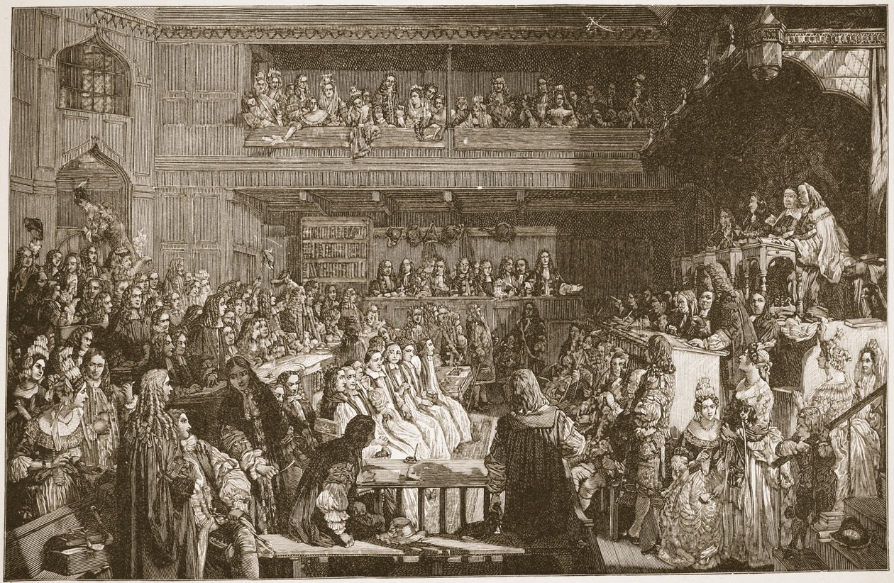 Frifindelsen af de syv biskopper, 1688, illustration fra 