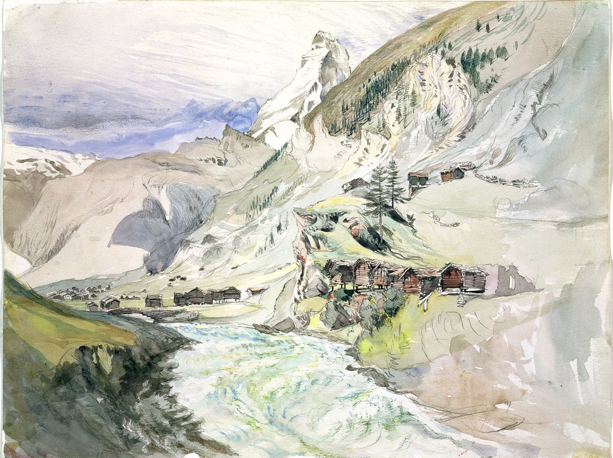 En alpedal: Matterhorn i det fjerne af John Ruskin
