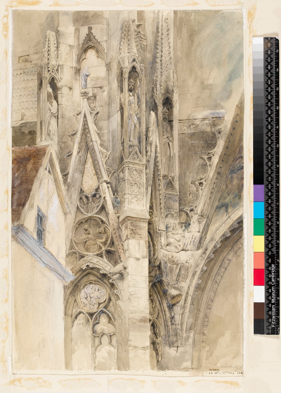 Indgang til South Transept af Rouen Cathedral, 1854 af John Ruskin