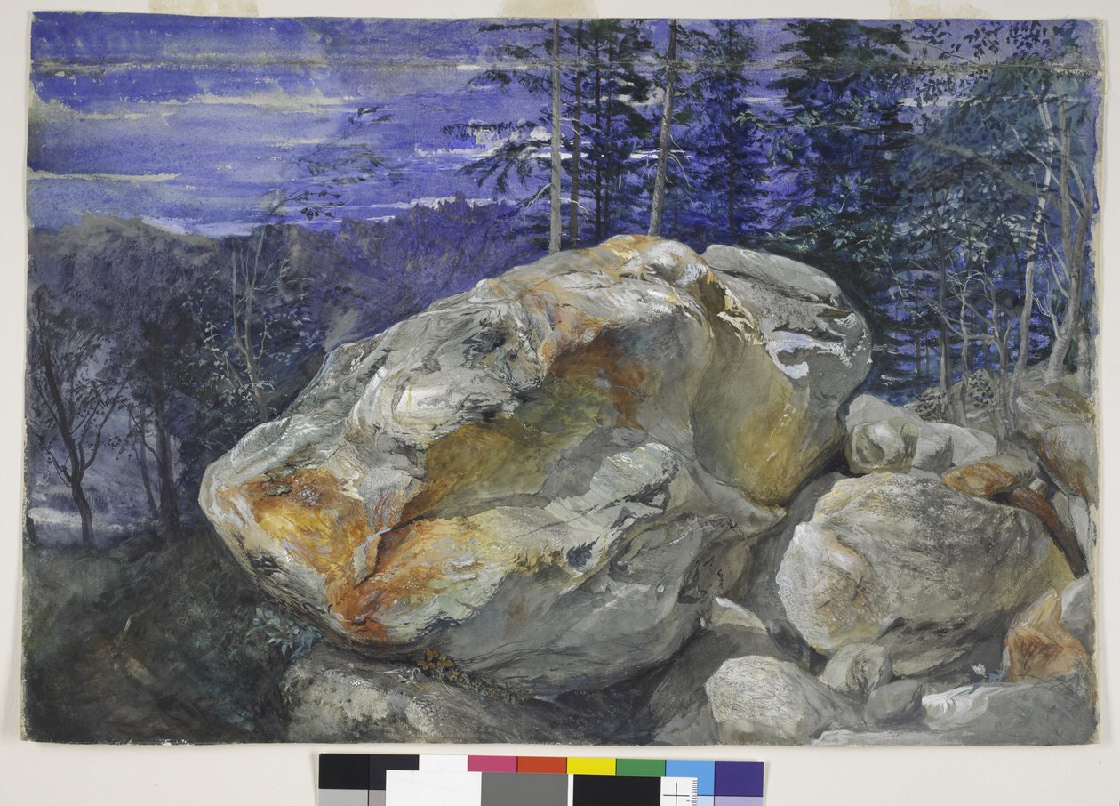 Fragment of the Alps, ca. 1854-56 (wc & gouache over blyant på papir) af John Ruskin