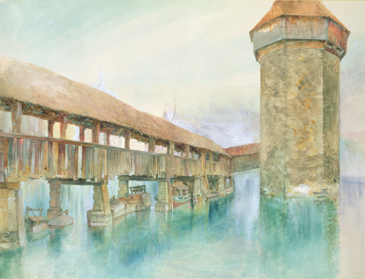 Kapellbrucke, Luzern, 1800-tallet af John Ruskin