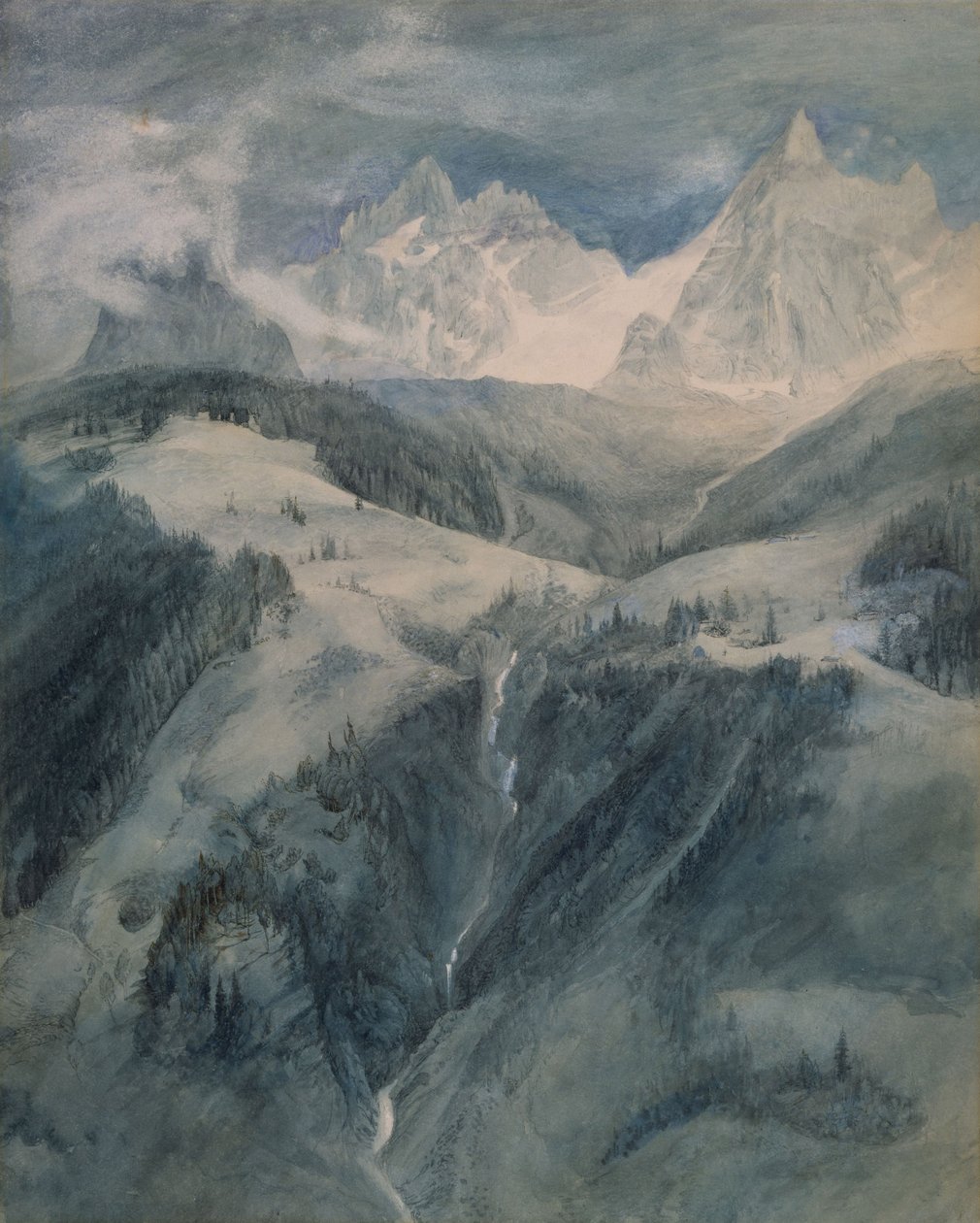 La Cascade de la Folie, Chamonix af John Ruskin