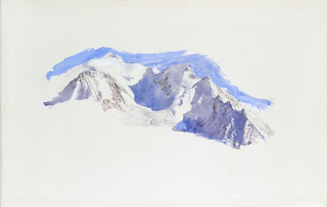 Mont Blanc fra Saint-Martin-sur-Arve, oktober 1874 af John Ruskin