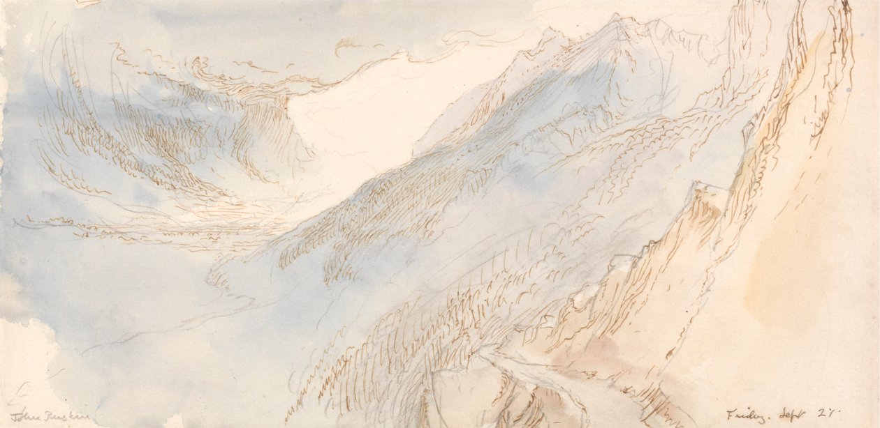 bjergrigt landskab af John Ruskin