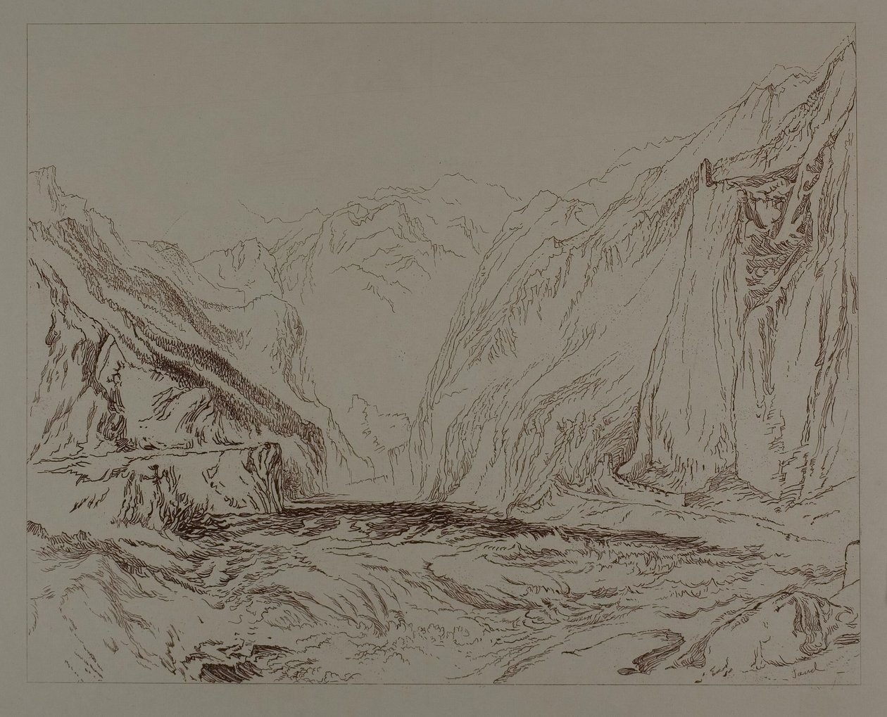Sandbjergscene af John Ruskin
