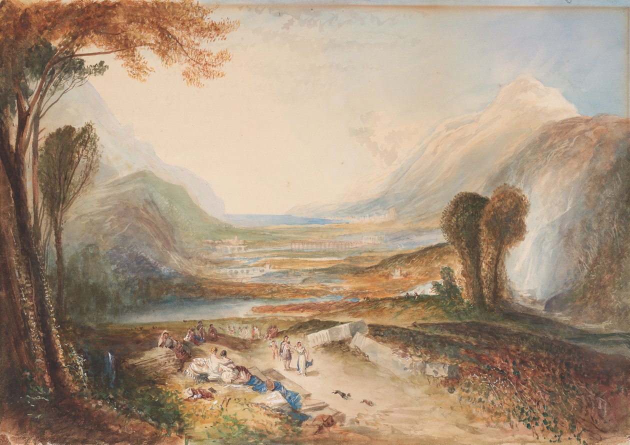 Studie efter fortællingen om Apollon og Daphne af John Ruskin