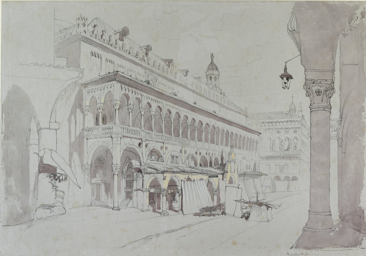 Palazzo della Ragione og Piazza delle Erbe, Padua, maj 1841 af John Ruskin