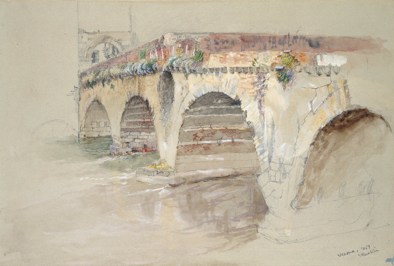 Ponte della Pietra, Verona, 14.-17. juni 1869 af John Ruskin