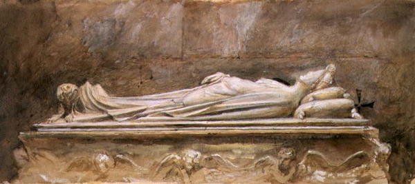 Ilaria del Carretto Guinigis grav, Lucca-katedralen af John Ruskin