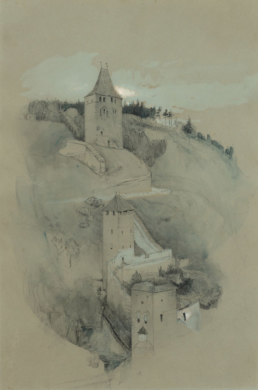 Tårnene i Fribourg, Schweiz af John Ruskin