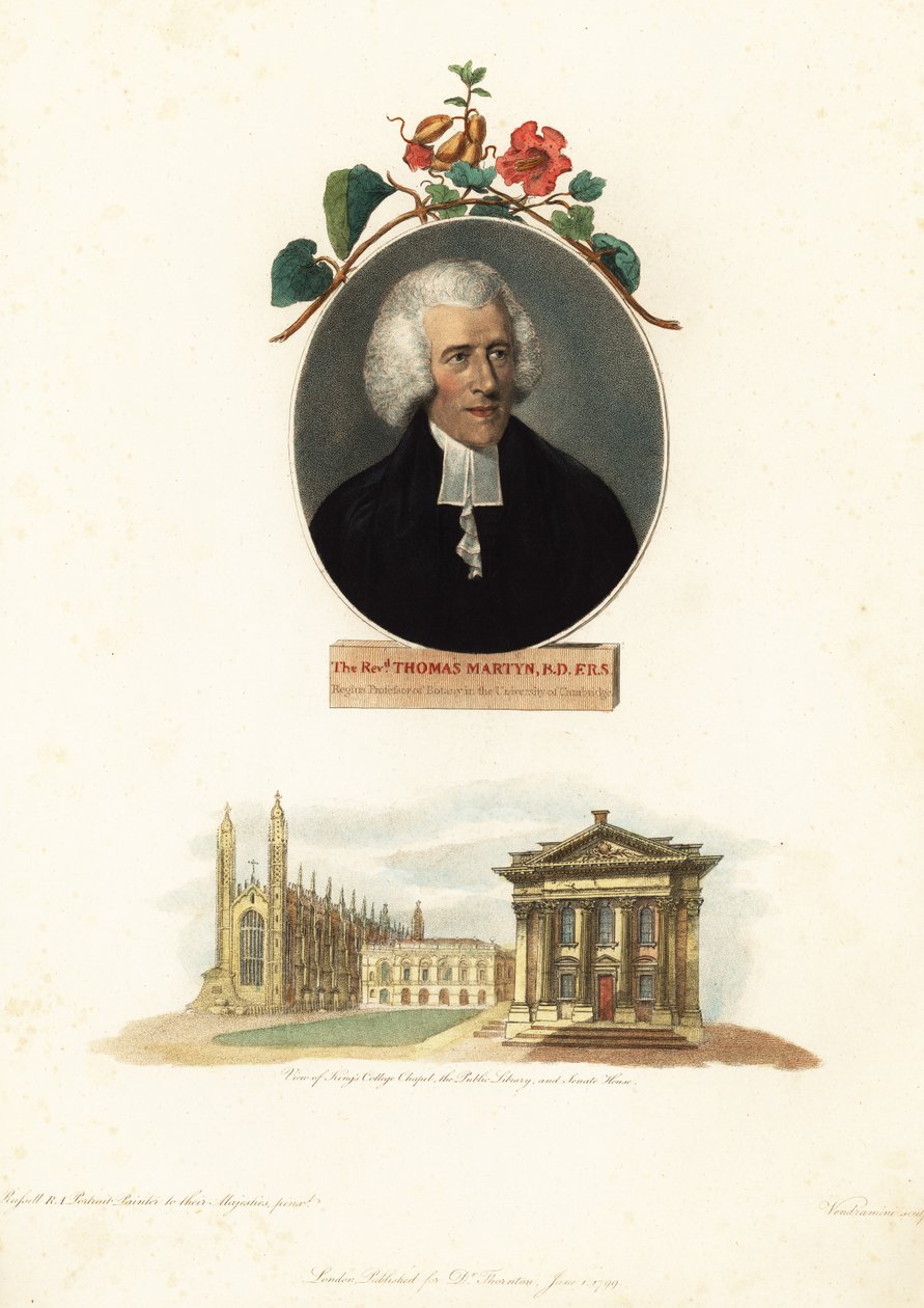 Thomas Martyn, professor i botanik, Cambridge University.1799 (gravering) af John Russel