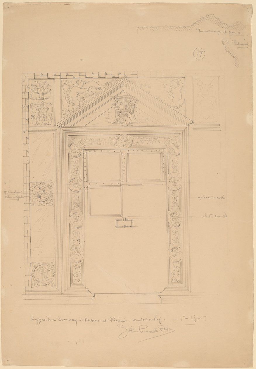 Byzantinsk døråbning med Duomo, Rimini af John Russell Pope