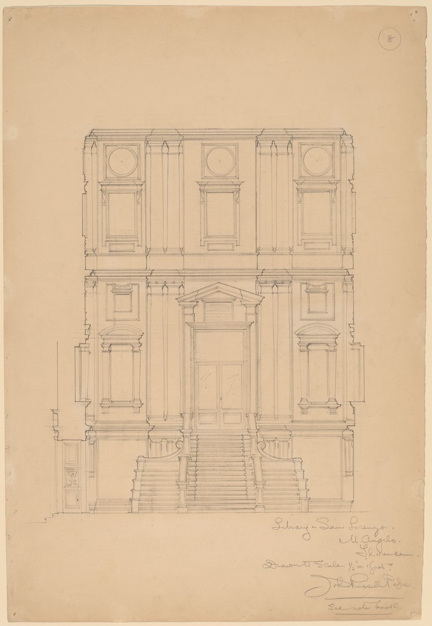 Bibliotek, San Lorenzo af John Russell Pope