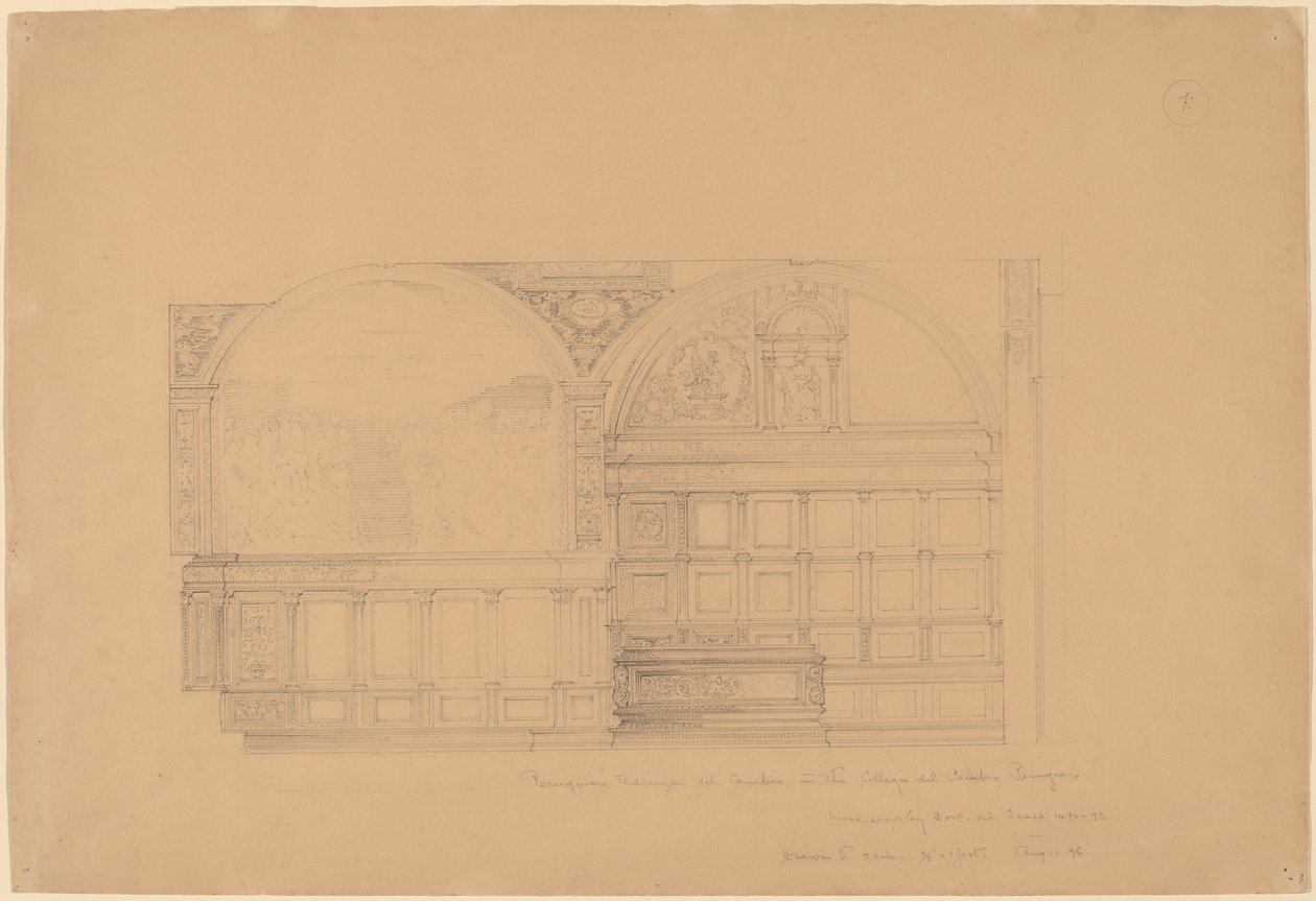 Peruginos Udienza del Cambio i Collegio del Cambio, Perugia af John Russell Pope