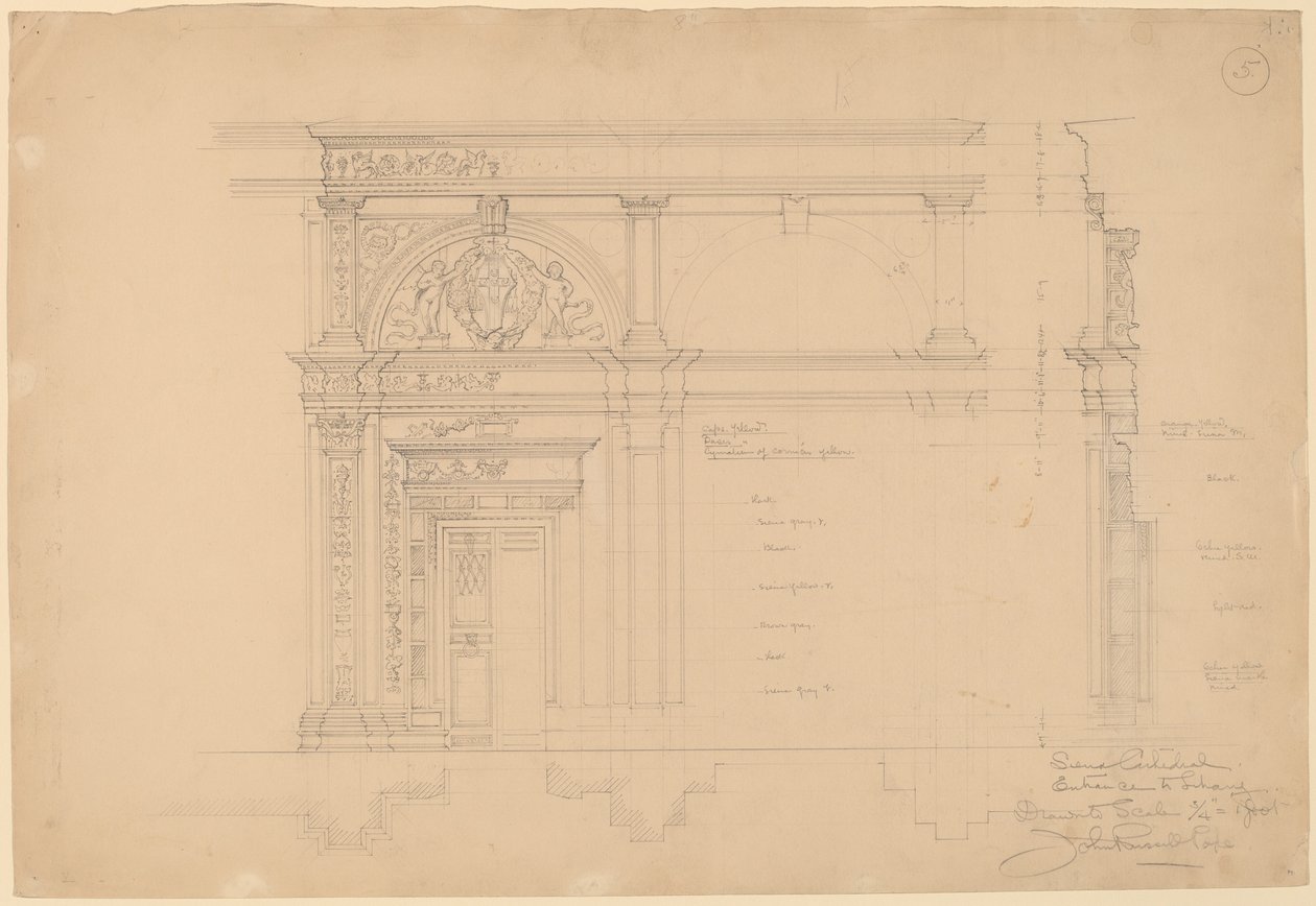Siena-katedralen, indgang til biblioteket af John Russell Pope