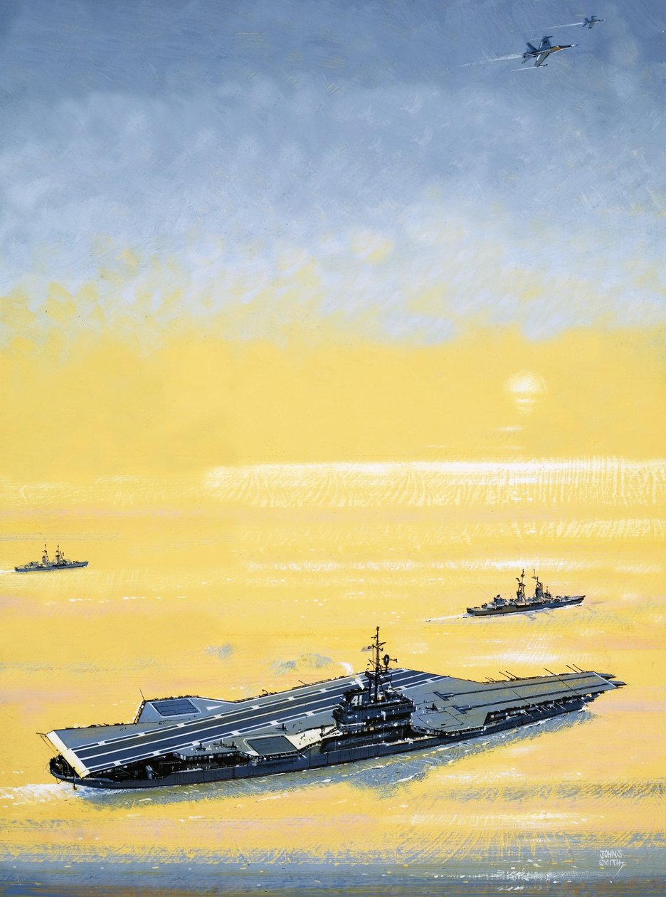 Et hangarskib af den amerikanske Midway-klasse, som blev brugt under Anden Verdenskrig af John S. Smith