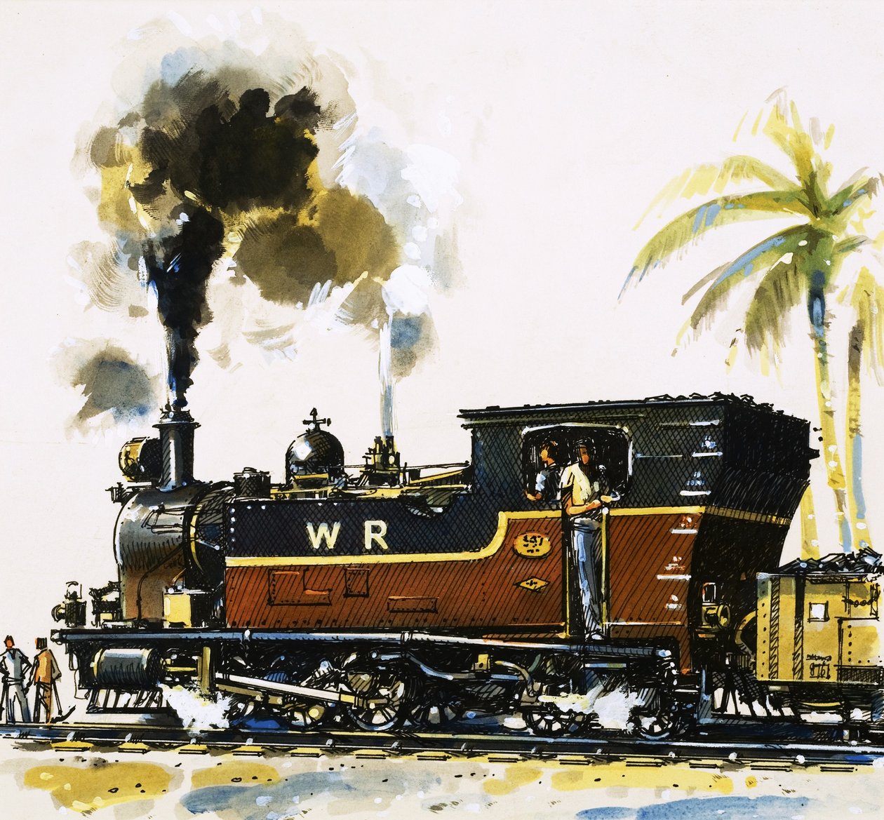 Smalsporede WT-klasse Bagnall-byggede tanklokomotiver på Western Railways af John S. Smith