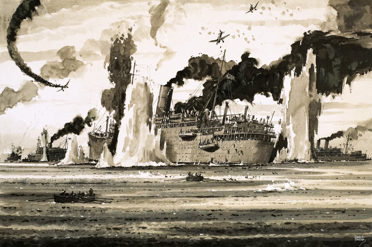 Lancastras forlis ud for St Nazaire i juni 1940 af John S. Smith
