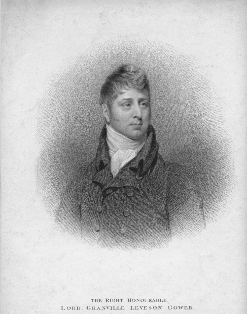 The Right Honorable Lord Granville Leveson Gower, 1813. af John Samuel Agar