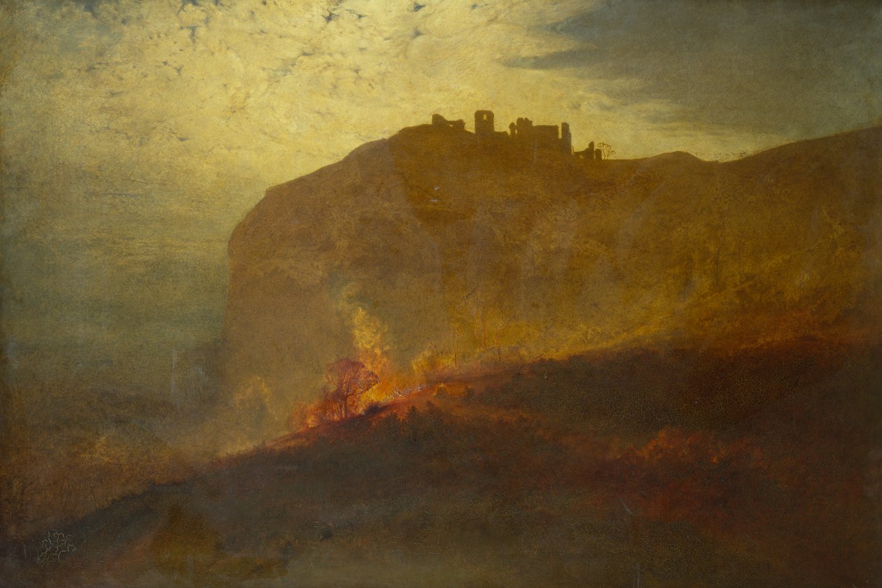 Carreg Cennen Slot af John Samuel Raven