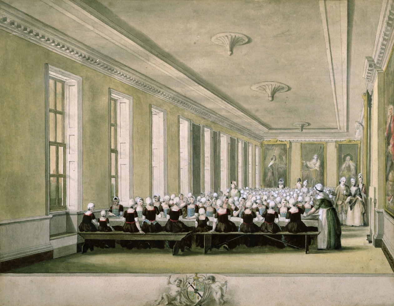 Pigernes spisestue på Foundling Hospital, 1773 af John Sanders