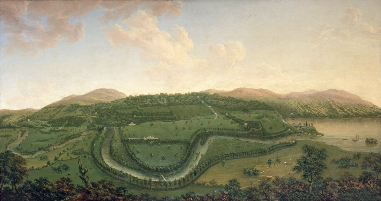 Taymouth fra nord, 1755 af John Sanger