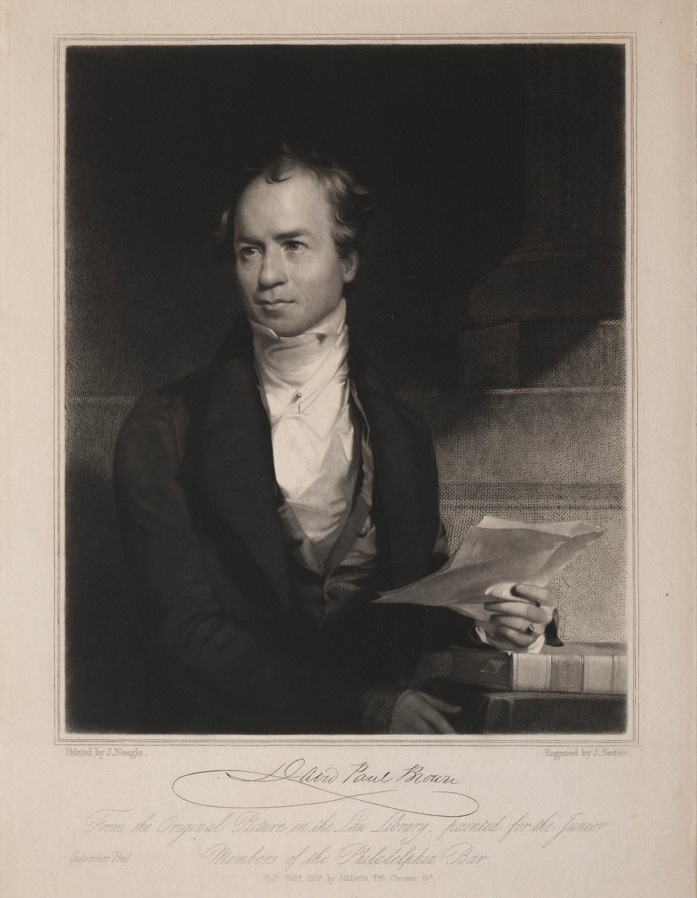 David Paul Brown af John Sartain