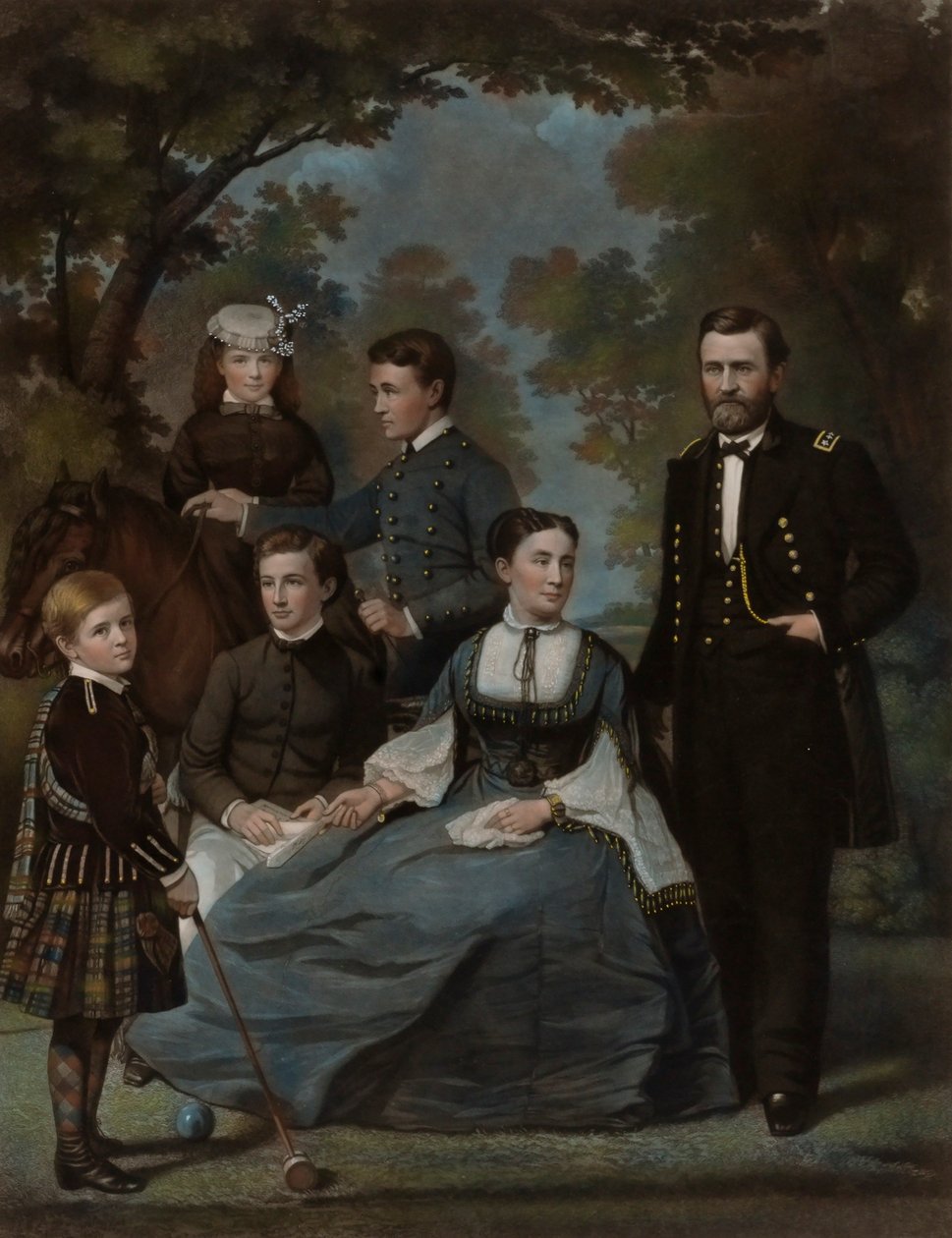General Grant og hans familie af John Sartain