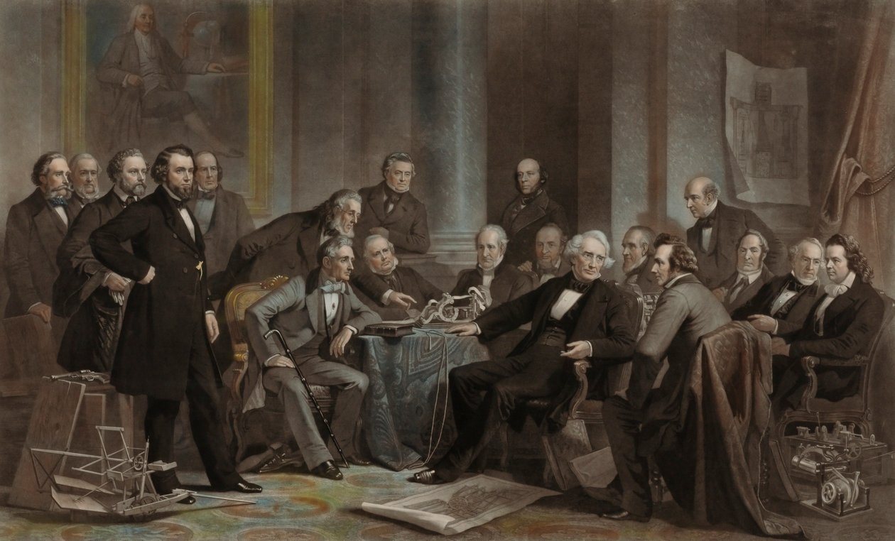 Fremskridtets og opfindelsens mænd (på Cooper Union, 1857) af John Sartain
